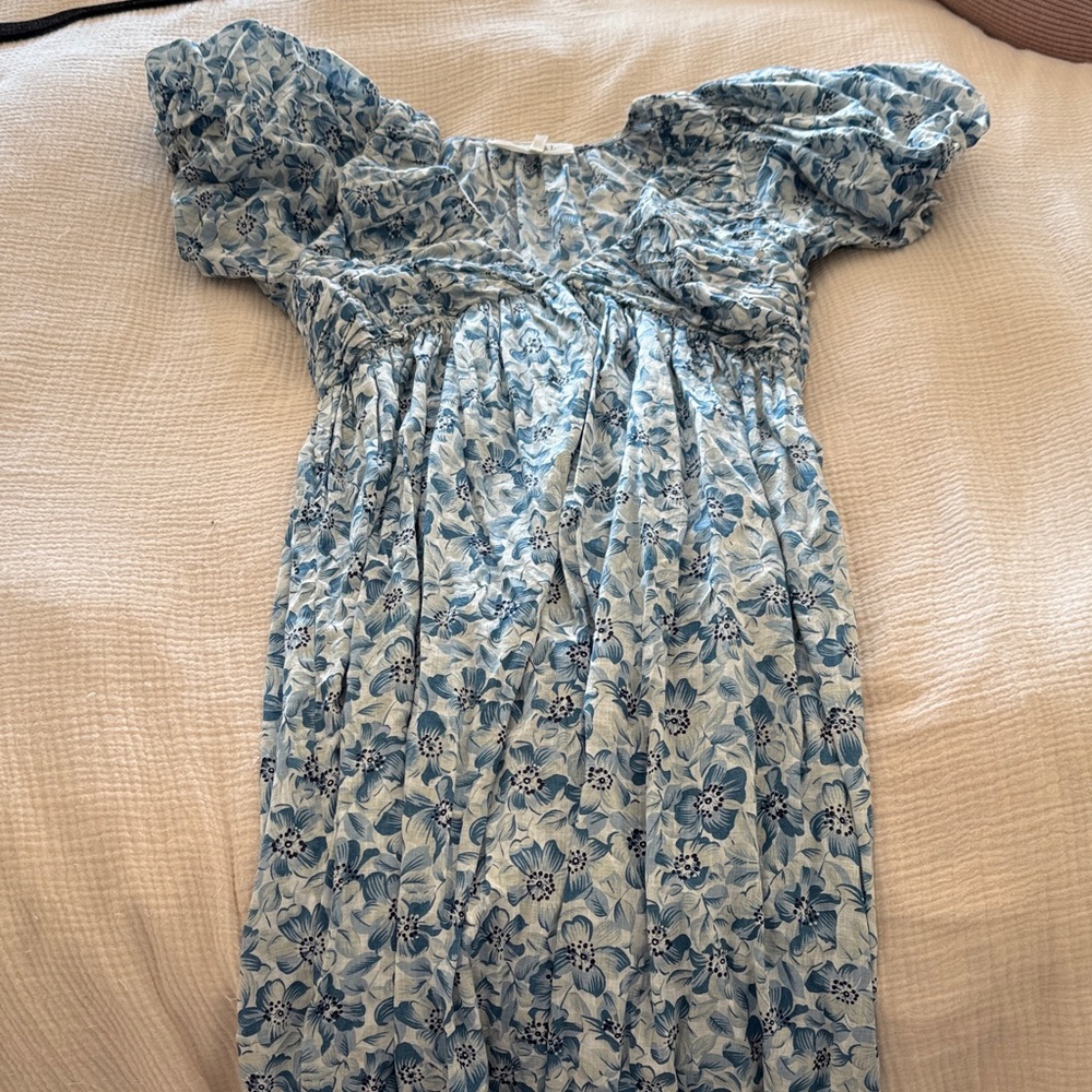 The Great floral dress with puff sleeves
